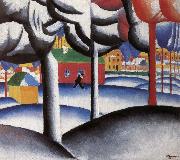 Kasimir Malevich Landscape oil painting on canvas